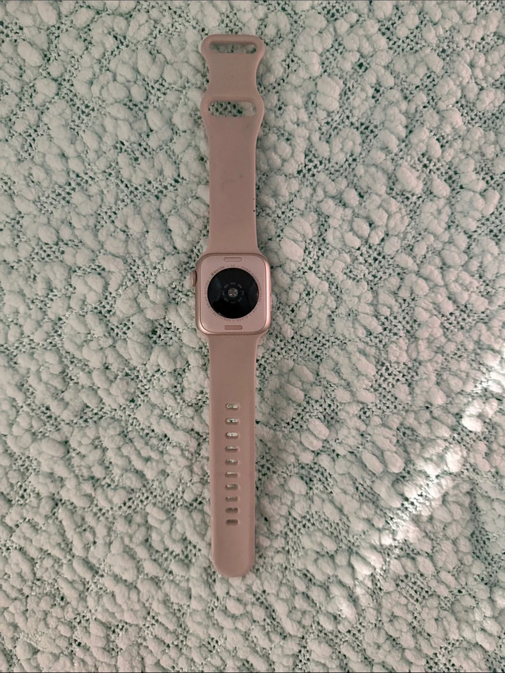 Apple Watch with Quilted Beige Sport Band